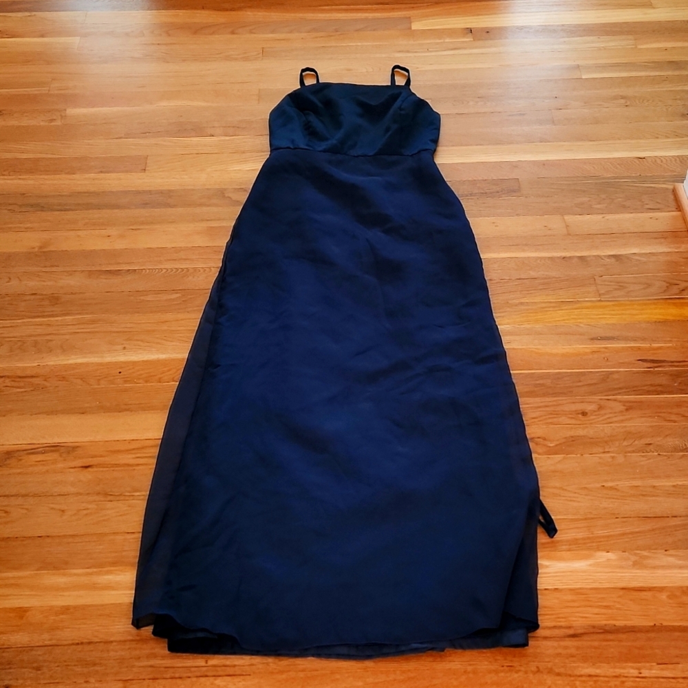 Vera Wang floor length Navy Blue dress